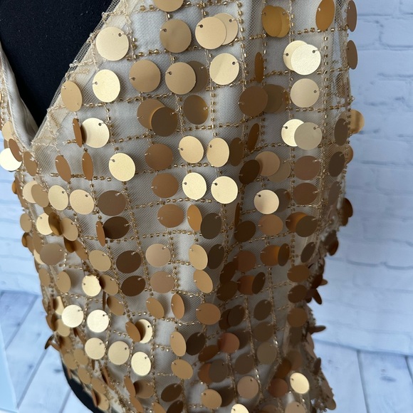 NWT Peppermayo Women’s Xander Sequin Halter Top - Gold, Size 6, Festival Fashion - Picture 8 of 8